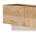 Dulap TV cu 3 Usi cu Baza din Sticla Securizata Made in Italy - Soraya Viadurini