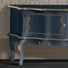 Suport TV clasic din lemn cu usi si compartimente Made in Italy - Leonor Viadurini