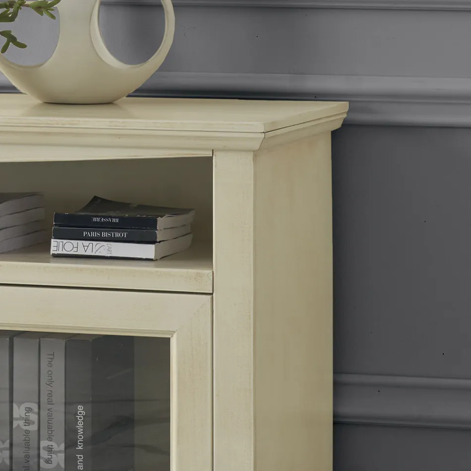 Suport TV cu 2 uși și 3 compartimente deschise Made in Italy - Ymir Viadurini