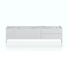 Suport TV din lemn cu 1 usa si 2 sertare - Tantalo Viadurini