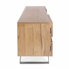 Stand TV Homemotion din lemn de mango cu inserții metalice - Sonia Viadurini