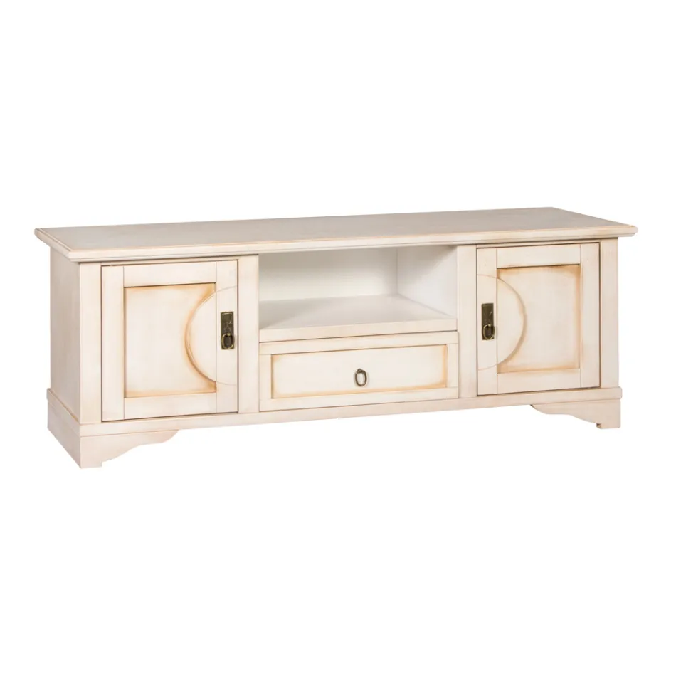 Suport TV din lemn furniruit cu diferite finisaje Made in Italy - Purusha Viadurini