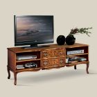 Suport TV din lemn clasic cu compartimente si sertare Made in Italy - Prince Viadurini