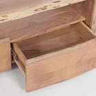 Stand TV modern din lemn de salcâm cu 3 sertare Homemotion - Lauro Viadurini
