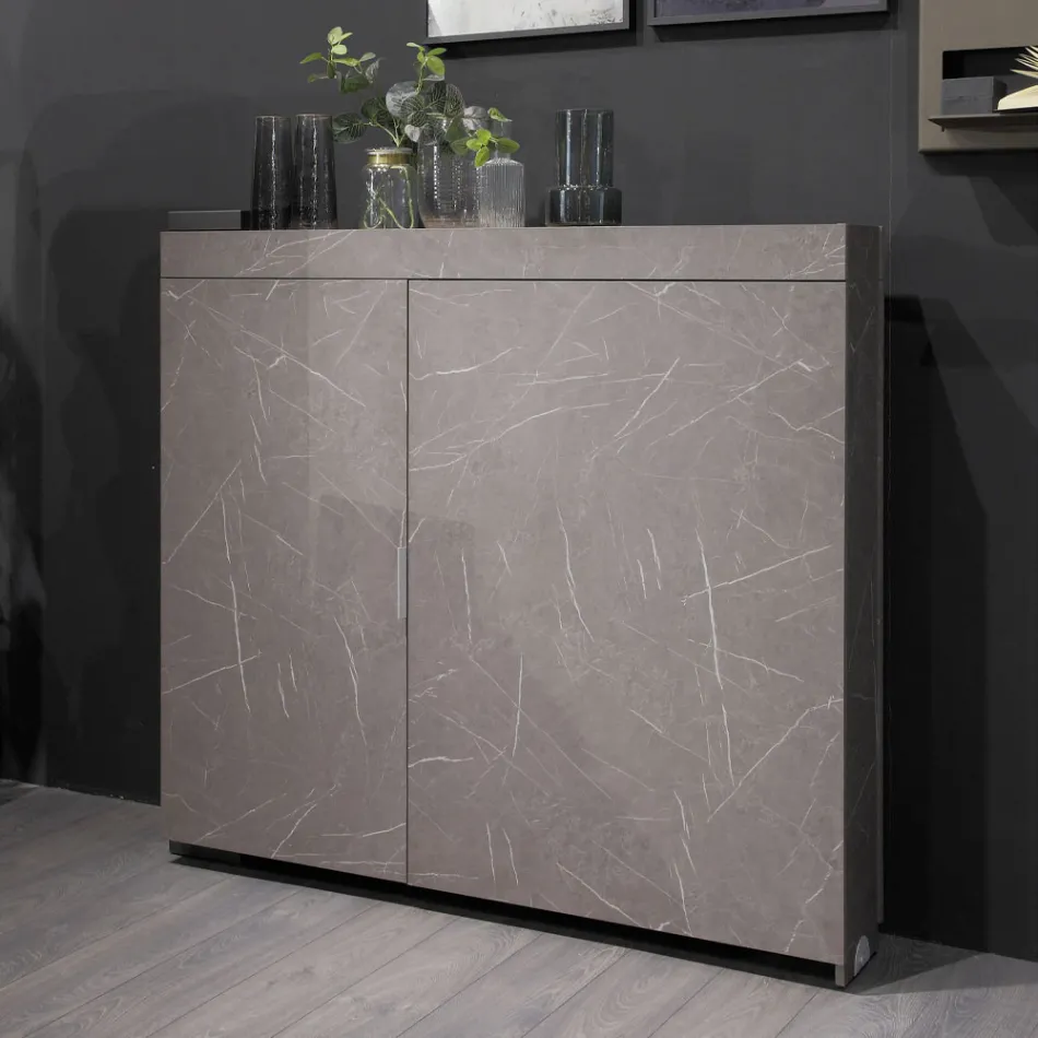 Dulap rotativ multifuncțional cu suport TV și masă integrată Made in Italy - Illusione Viadurini