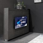 Dulap rotativ multifuncțional cu suport TV și masă integrată Made in Italy - Illusione Viadurini