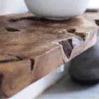 Dulap suspendat pentru baie din lemn masiv de tec - pădure Viadurini