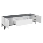 Televizor mobil din melaminat 2 camere si 1 sertar Made in Italy - Florentino Viadurini