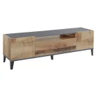 Televizor mobil din melaminat 2 camere si 1 sertar Made in Italy - Florentino Viadurini