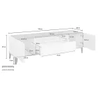 Televizor mobil din melaminat 2 camere si 1 sertar Made in Italy - Florentino Viadurini