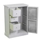 Dulap de interior din lemn cu 1 ușă și 4 sertare - Meduse Viadurini