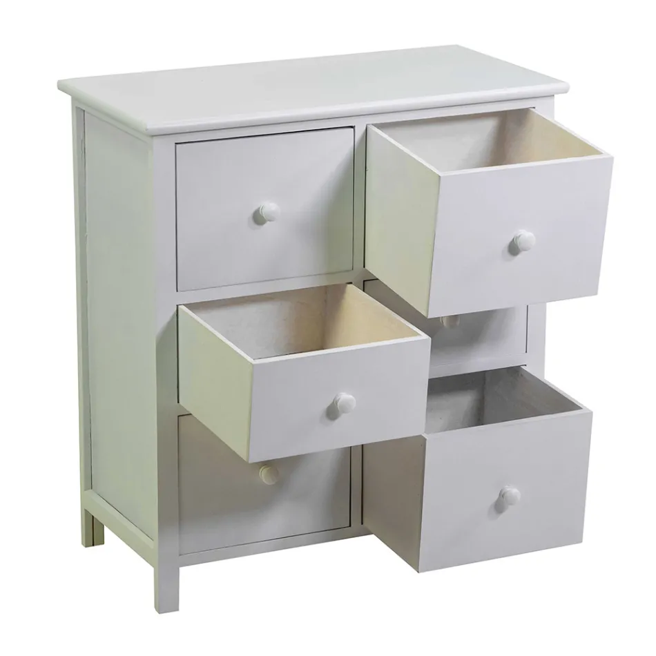 Dulap de interior din lemn cu 6 sertare - Jellyfish Viadurini