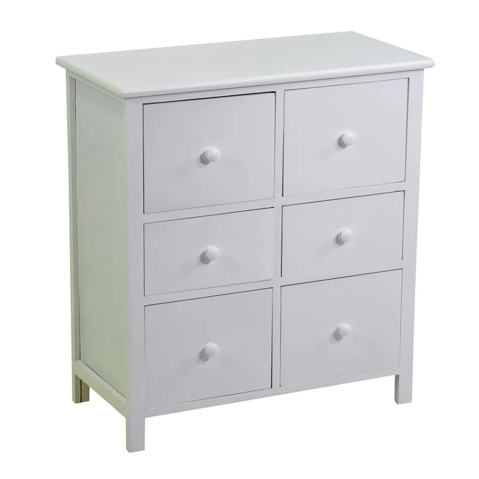 Dulap de interior din lemn cu 6 sertare - Jellyfish Viadurini