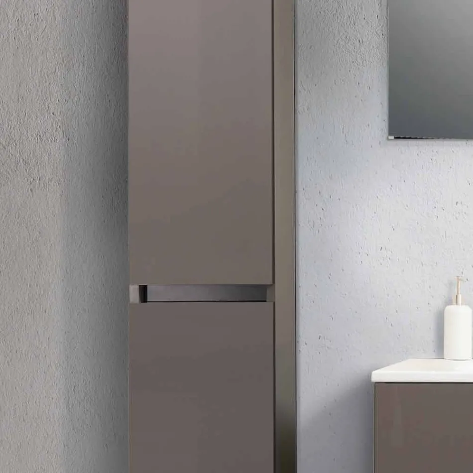 Mobilier de baie suspendat din lăcuit Mdf Fabricat în Italia - Becky Viadurini