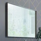 Mobilier de baie suspendat din lemn, metal și ceramică W96 cm, Prețios - Renga Viadurini