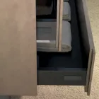 Mobilier de baie suspendat din lemn, metal și ceramică W96 cm, Prețios - Renga Viadurini