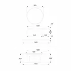 Mobilier de baie suspendat Baza din cupru, 2 sertare, raft și oglindă - Renga Viadurini