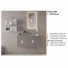 Mobilier de design suspendat, compoziție modernă pentru baie - Callisi9 Viadurini