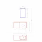 Mobilier de design suspendat, compoziție modernă pentru baie - Callisi9 Viadurini