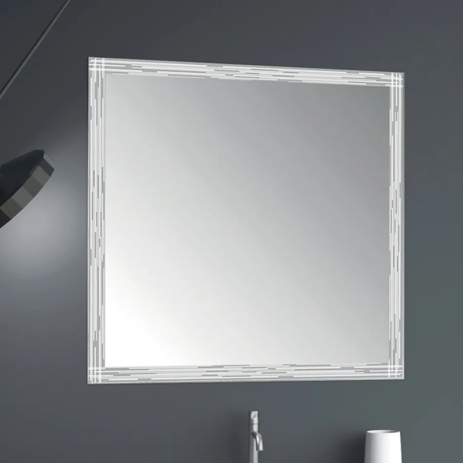 Mobilier de baie la sol din metal cupru și MDF alb Fabricat în Italia - Cizco Viadurini