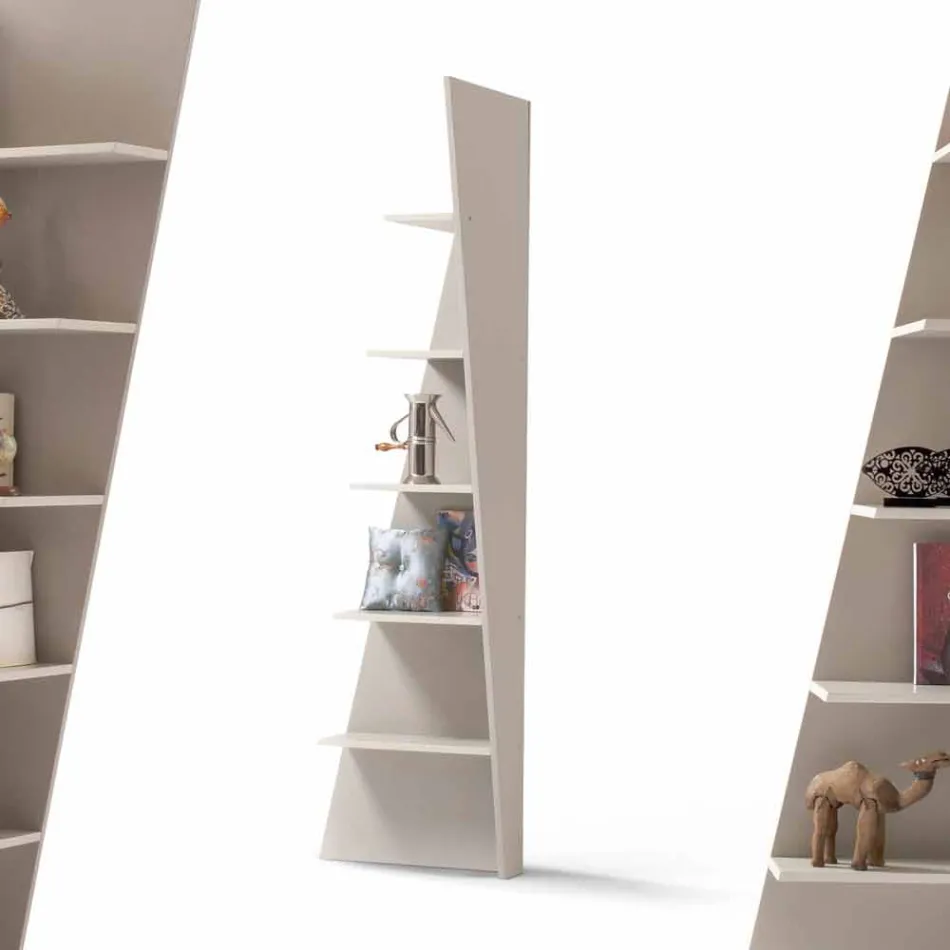Casa mea Esquina Design colt biblioteca MDF lăcuită H220cm făcută în Italia Viadurini