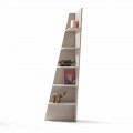 Bibliotecă de colț cu design MDF lăcuit Esquina, fabricată în Italia