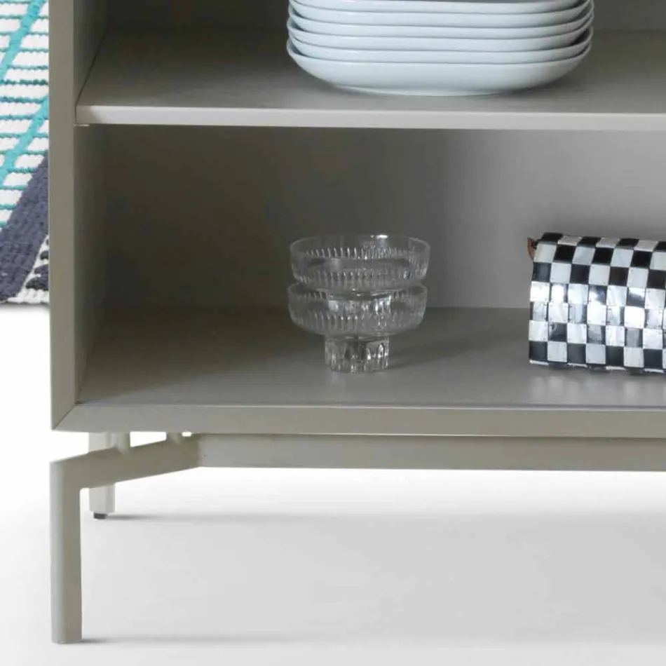 Designul meu Home Mirage de mătase în MDF lacuit H71xL210cm realizat în Italia Viadurini