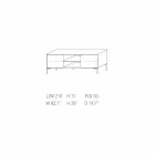 Designul meu Home Mirage de mătase în MDF lacuit H71xL210cm realizat în Italia Viadurini