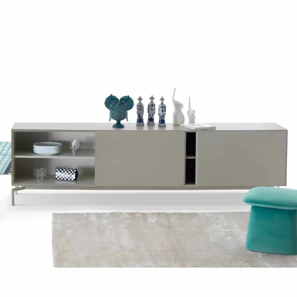 Designul meu Home Mirage de mătase în MDF lacuit H71xL210cm realizat în Italia Viadurini