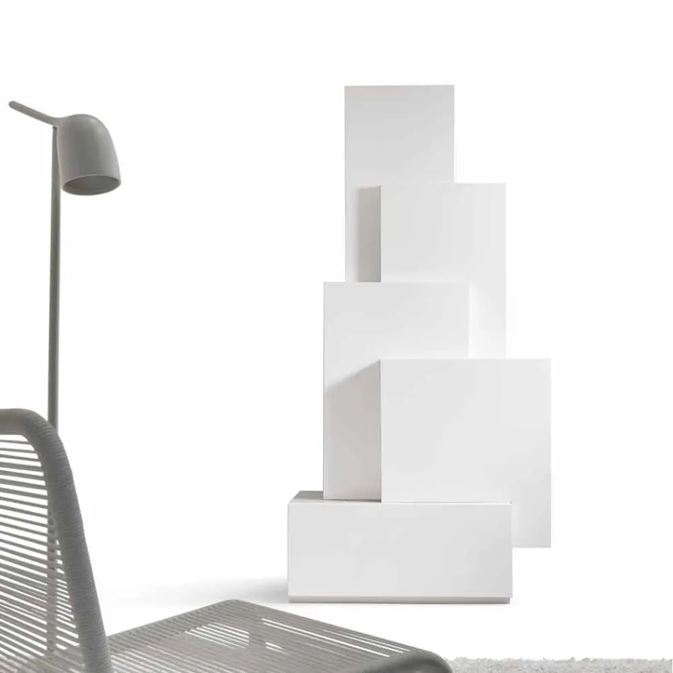 Casa mea Tetris Tetris mobilier mobil de cameră turn design de MDF H196cm făcute în Italia Viadurini