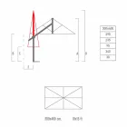 Umbrelă cu braț de grădină din aluminiu alb sau antracit 300x400 cm - Lapillo Viadurini