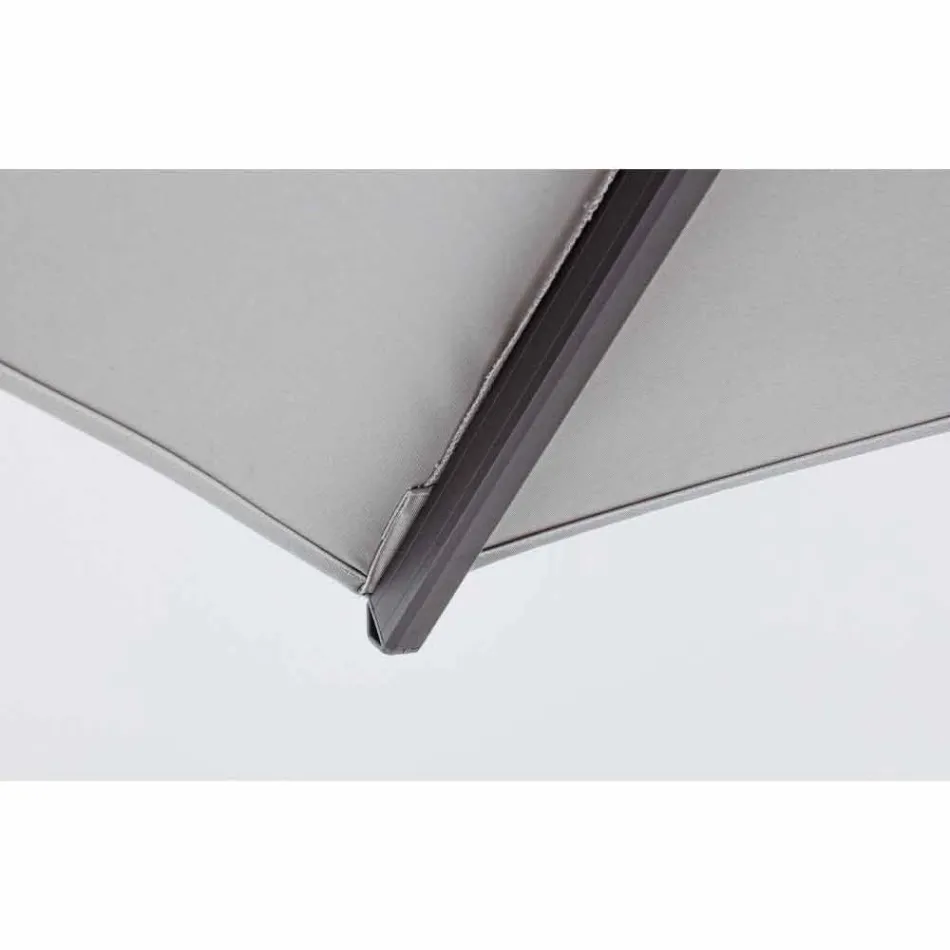 Umbrelă de exterior 3x3 cu pânză gri deschis și structură antracit - Dalton Viadurini