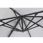 Umbrelă de exterior 3x3 cu pânză gri deschis și structură antracit - Dalton Viadurini