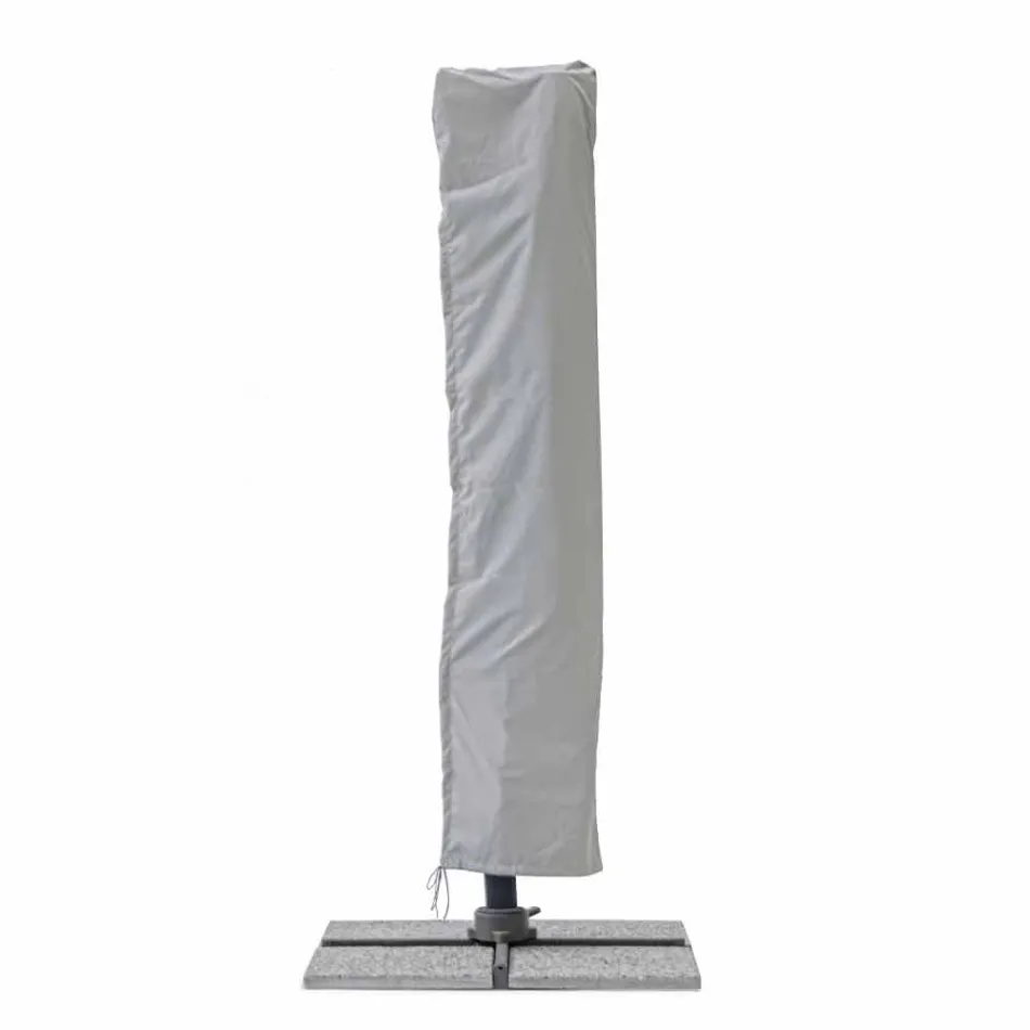 Umbrelă de exterior 3x3 cu pânză gri deschis și structură antracit - Dalton Viadurini