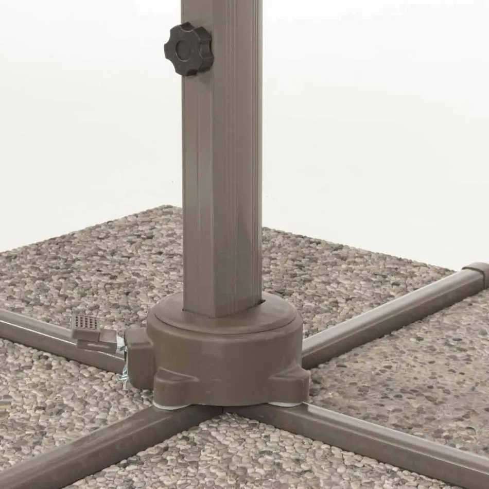 Umbrelă de exterior 3x3 cu pânză de poliester și stâlp de aluminiu - Texas Viadurini