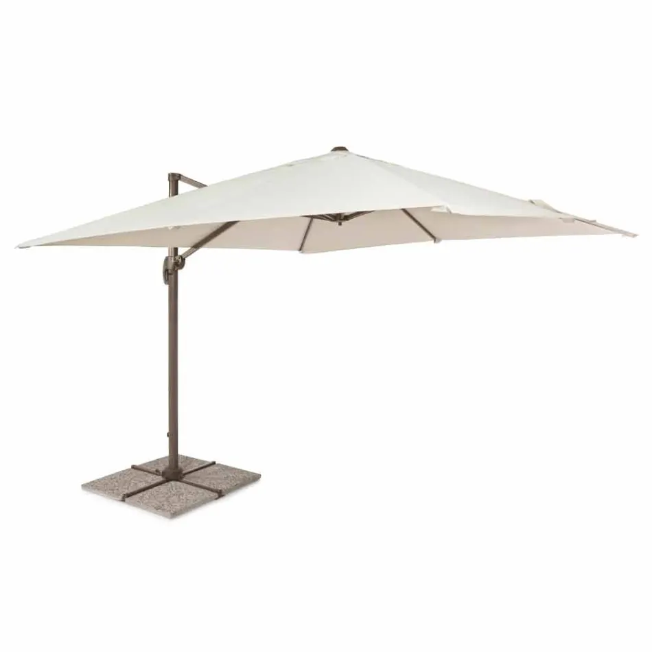 Umbrelă de exterior 3x3 cu pânză de poliester și stâlp de aluminiu - Texas Viadurini