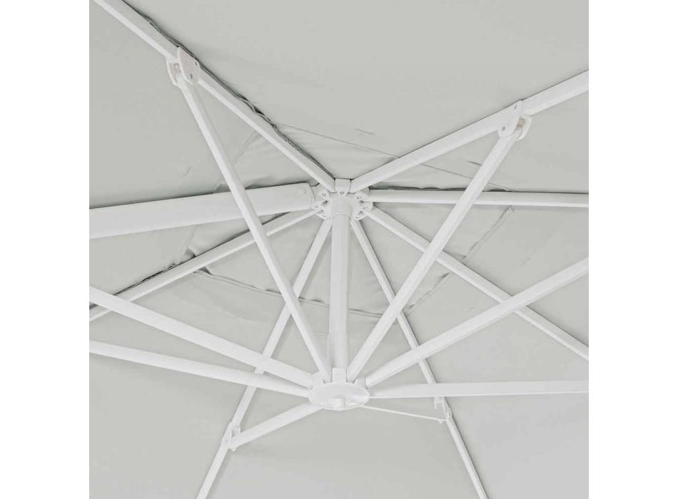 Umbrelă de exterior 3x3 din aluminiu alb și poliester - Fasma Viadurini