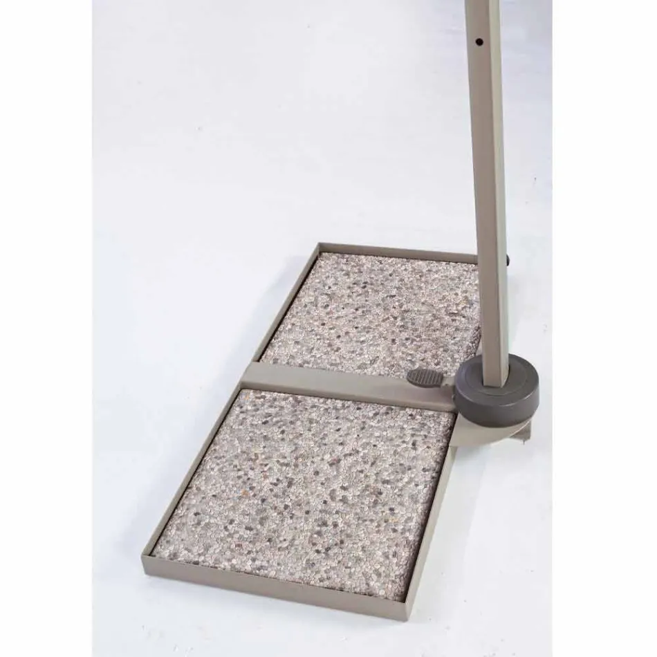 Umbrela exterioară Diametru 3,5m în poliester cu stâlp de aluminiu - Linfa Viadurini