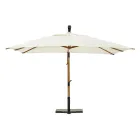 Umbrelă de exterior din Lemn și Poliester Ecru 3x4, Homemotion - Passmore Viadurini