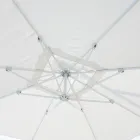 Umbrelă de exterior din poliester cu structură din aluminiu alb - Zinica Viadurini
