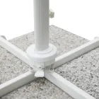 Umbrelă de exterior din poliester cu structură din aluminiu alb - Zinica Viadurini