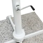 Umbrelă de exterior din poliester cu structură din aluminiu alb - Zinica Viadurini