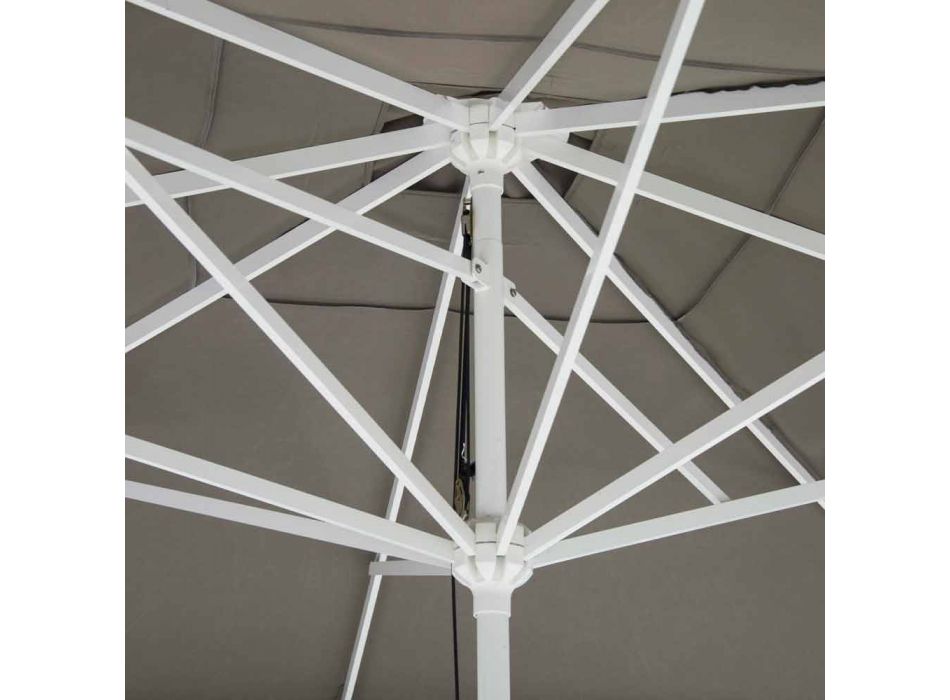 Umbrelă din material exterior pentru exterior cu structură metalică Fabricată în Italia - Solero Viadurini