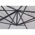 Umbrelă de grădină 3x4 cu țesătură din poliester gri deschis - Dalton Viadurini
