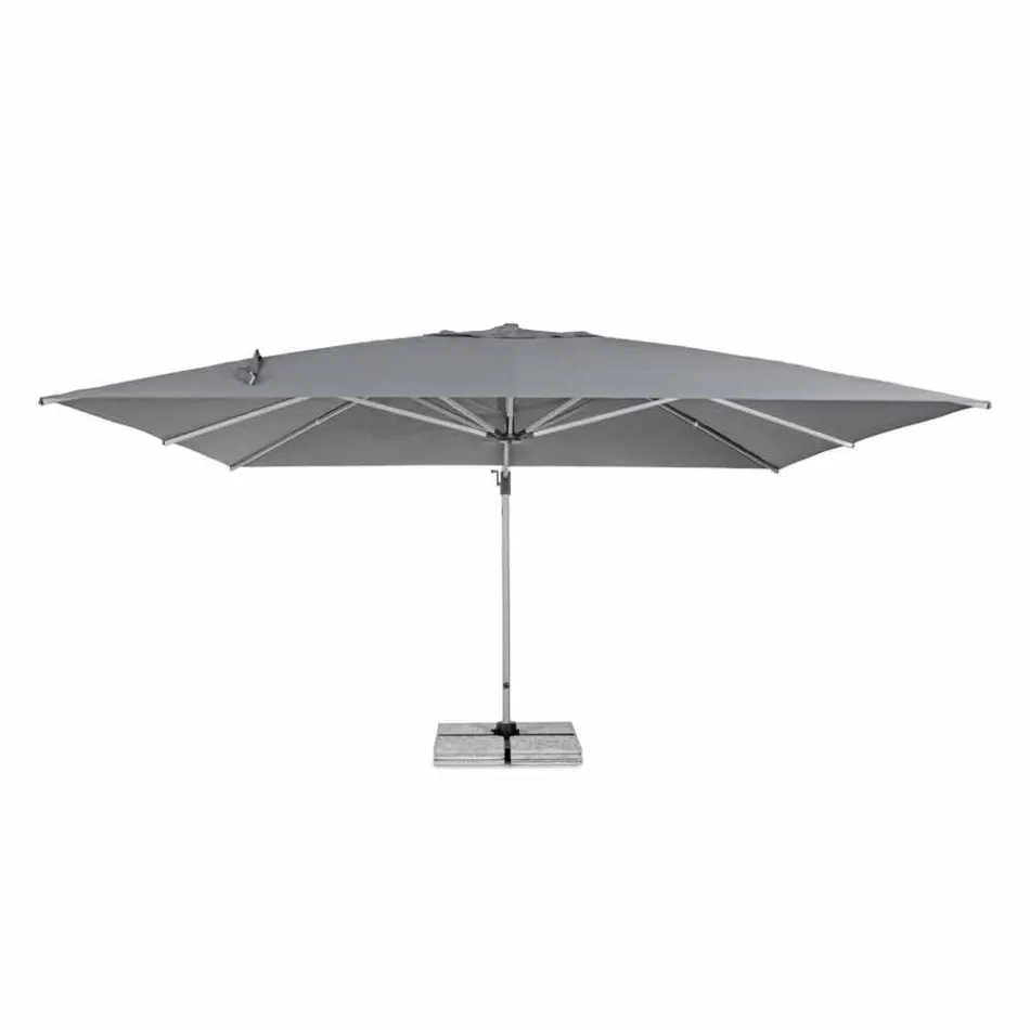 Umbrelă de grădină 4x4 cu pânză gri închis și structură anodizată - Daniel Viadurini