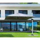 Umbrelă de grădină 4x4 cu pânză gri închis și structură anodizată - Daniel Viadurini