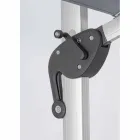 Umbrelă de grădină 4x4 cu pânză gri închis și structură anodizată - Daniel Viadurini