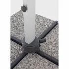 Umbrelă de grădină 4x4 cu pânză gri închis și structură anodizată - Daniel Viadurini