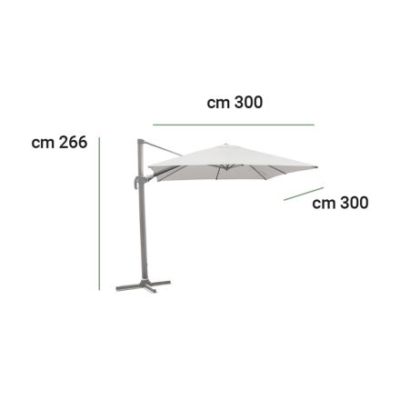 Umbrelă de soare de grădină cu structură din aluminiu și țesătură acrilică - Jayce Viadurini