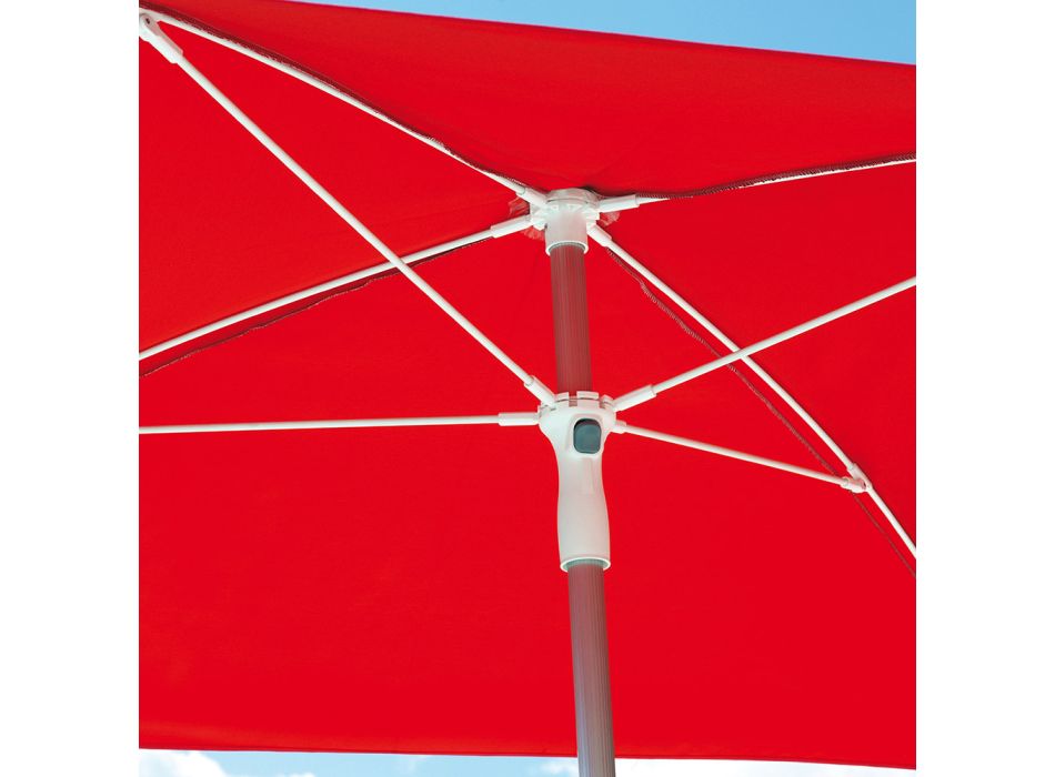 Umbrela de Gradina cu Structura din Aluminiu Dungat si Tesatura - Renaud Viadurini